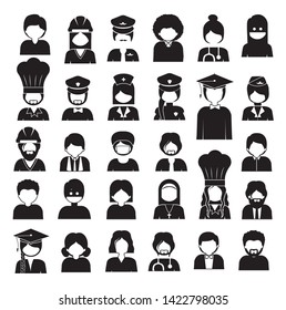 Professions and various occupations, vector illustration