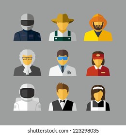 Professions Vector Flat Icons 