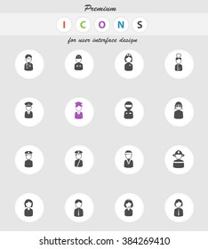Professions vector icons for web sites and user interface