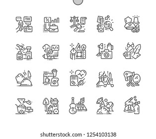 Professions Well-crafted Pixel Perfect Vector Thin Line Icons 30 2x Grid for Web Graphics and Apps. Simple Minimal Pictogram