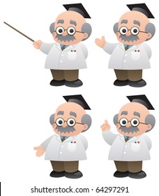 Professor in 4 different poses. 