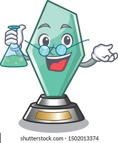 Professor acrylic trophy isolated with the mascot
