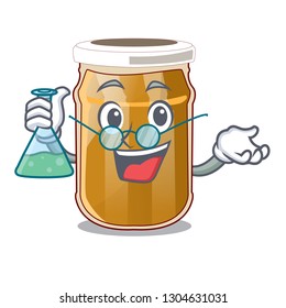 Professor almond butter on a cartoon table
