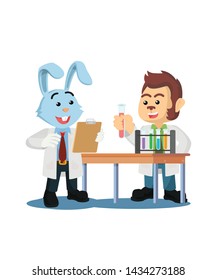 Professor Animal Work In Lab isolated white