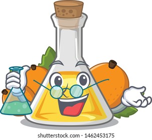 Professor apricot oil isolated with the mascot