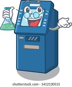 Professor ATM machine in the cartoon shape