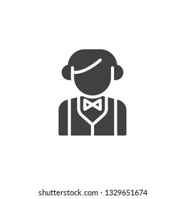 Professor avatar vector icon. filled flat sign for mobile concept and web design. Scientist man glyph icon. Faceless people avatar symbol, logo illustration. Pixel perfect vector graphics