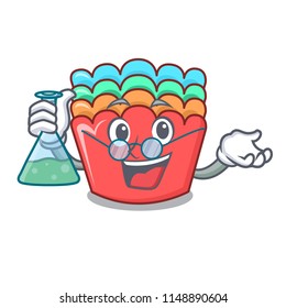Professor baking molds character cartoon