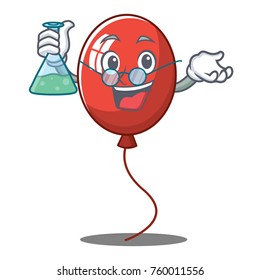 Professor balloon character cartoon style