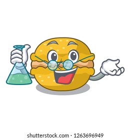 Professor banana macarons cake shape a cartoon