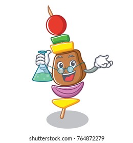 Professor barbecue character cartoon style