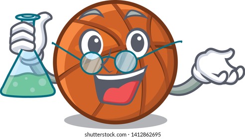 Professor basket ball above the cartoon table