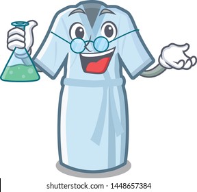 Professor bathrobe is placed above mascot table