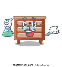 Professor bedside table is isolated the mascot