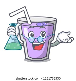 Professor berry smoothie character cartoon