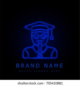 Professor blue chromium metallic logo