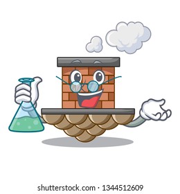 Professor brick chimney isolated in the character