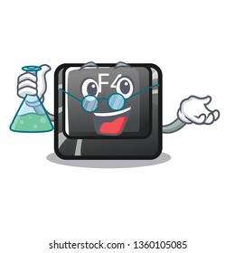 Professor button f4 isolated with the character