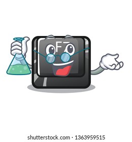 Professor button f7 in the shape mascot