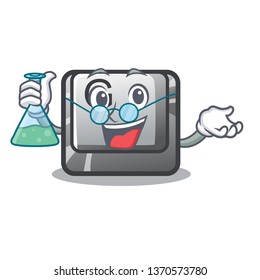 Professor button G on a game cartoon