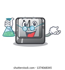 Professor button M in the character shape