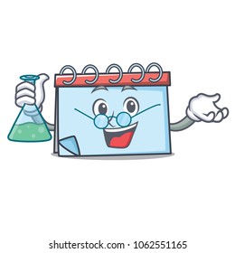 Professor calendar character cartoon style
