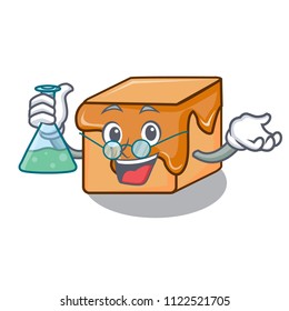 Professor caramel candies character cartoon