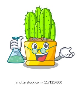 Professor cereus cactus bouquet on character cartoon