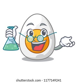 Professor character hard boiled egg ready to eat