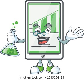 Professor up chart vertical tablet with character