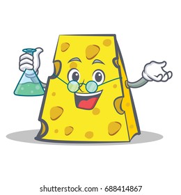 Professor cheese character cartoon style