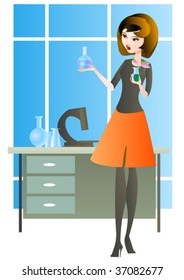 Professor of Chemistry conducting practicals