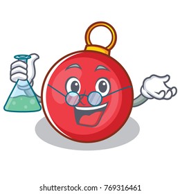 Professor Christmas ball character cartoon