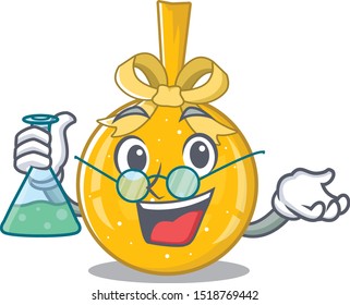Professor christmas ball gold shape the cartoon