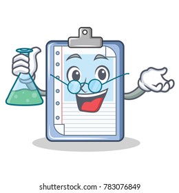 Professor clipboard character cartoon style