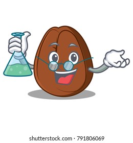Professor coffee bean character cartoon