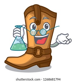 Professor cowboy boots isolated in the mascot