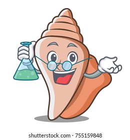 Professor cute shell character cartoon