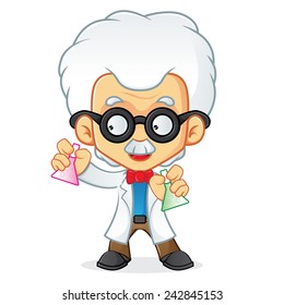 Professor doing experiment