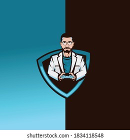 vector del logotipo de mascota de esport de profesor