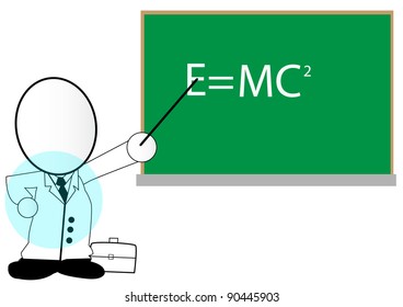professor was explaining a lesson in front of the class