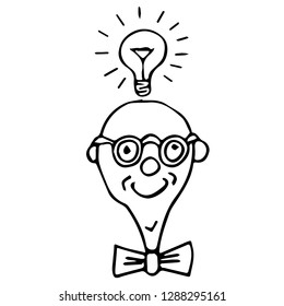 professor feelings knowledge glasses vector image