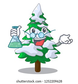 Professor firs with snow on character tree