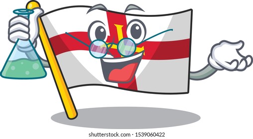 Professor flag guernsey with the cartoon shape