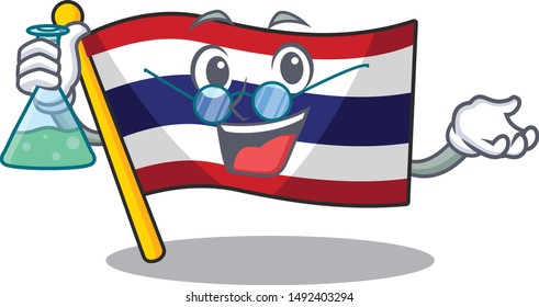 Professor flag thailand isolated with the character