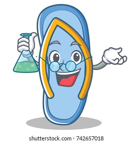 Professor flip flops character cartoon