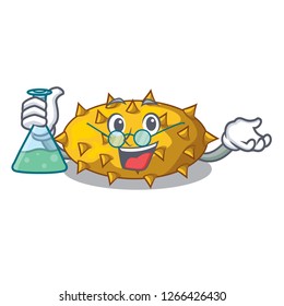 Professor fruit Kiwano the isolated on mascot