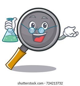 Professor frying pan cartoon character