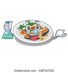 Professor grilled salmon in the character shape
