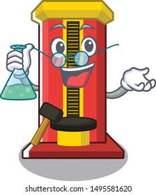 Professor hammer game machine in the cartoon